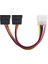 4-Pin Molex Erkek - 15-Pin Sata Güç Dönüştürücü ve Çoklayıcı Kablo 1
