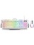 Km-34 Glare Beyaz USB Rgb Aydınlatmalı Q 12800 Dpı Mouse Gaming Oyuncu Klavye Set 1