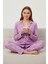Süet Gömlek Pijama Takımı 7108 Çiçekli Pembe 4