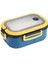 1200 ml 2 Katlı 6 Bölmeli Bpa&apos;sız Pp Plastik Sefer Tası ve Beslenme Çantası - Hava Kilitli Bento Lunch Box, Çatal ve Kaşık Dahil (Mavi) 1