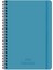 17X24 100 Yaprak Çizgili Spiralli Premier Defter - Mavi 1