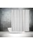 Mermer Desen - Beyaz Çizgili Duş, 180X200 cm Tek Kanat Duş - Lüx Küvet - Su Geçirmez Kumaş 2