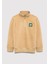Yarı Fermuarlı Mavi Logo Bej Sweatshirt 6S10153-83859 4