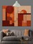 Minimalist Geometrik Soyut Sanat Dekoratif Kanvas - Mdf Ahşap Tablo 5