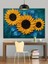 Parlak Ayçiçeği Tarlası Manzara Dekoratif Kanvas - Mdf Ahşap Tablo 1