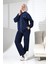 Kadın Mevsimlik Alt ve Üst Rahat Lacivert Spor Tesettür Takım 3