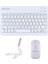 Samsung Galaxy S11 11 Inch ile Uyumlu Türkçe Bluetooth Klavye+Mouse+Tablet Standı Beyaz AL5166 1