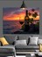 Şarap ve Günbatımı Yansıması Dekoratif Kanvas - Mdf Ahşap Tablo 1