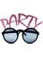 Party Yazılı Simli Pembe Renk Parti Gözlüğü 1