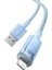 Explorer Serisi Hızlı Şarj Kablosu Akıllı Kontrolü USB To Ip 2.4A, 2m, Mavi 2
