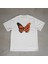 Butterfly Tasarım Baskılı Beyaz Oversize T-Shirt 1