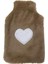 Sıcak Su Torbası Peluş Kalpli,bej Termofor 27X17CM 1 Litre 2