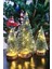 Hoşgeldin Yeni Yıl 3’lü Mini Noel Çam Ağacı Kar Efektli LED Işıklı Çam Ağaçları Seti 15 – 11– 10 cm 2