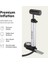 Air Sport Mini-Fahrradpumpe, Fuß-Zu-Boden- Oder Rahmen-Pumpen, Mit Messgerät Für Schrader- Und Presta-Ventilarten 2