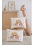 %100 Pamuk Isme Özel 2li Ekru Bebek Yastık Kılıfı 35X45 Cm-Gökkuşağı 1