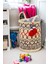 Kilim Desenli Sepet-Kirli Çamaşır Sepeti-Oyuncak Sepeti Saklama Organizer 37X30 cm 5