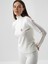 Kadın Ekru Modal Dokulu Regular Fit Uzun Kollu Tişört 1