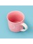Houseware Kalp Desenli Porselen Kupa - Pembe / Beyaz - 320 ml 3