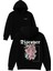 Discoper Tasarım Baskılı Oversize Siyah Kapüşonlu Sweatshirt 1