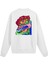 Soyut Çizimli Renkli Karikatür Baskılı Sweatshirt 1