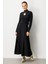 Sahte Cep Detaylı Krep Etek-Siyah 2
