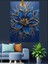 Mavi Altın Işıltılı Soyut Çiçek Kompozisyonu Dekoratif Kanvas - Mdf Ahşap Tablo 2