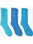 Unıted4 Unisex Mavi/turkuaz 3'lü Çorap 1