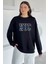 Nakışlı Üç Iplik Şardonlu Kadın Sweatshirt P-00018506 1