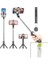 Siyah Selfi Çubuk - Tripod Ayaklı 57CM Uzayan-Kısalan Saplı + 10CM =67CM (5324) 1