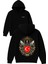 Osmanlı Tasarım Baskılı Oversize Siyah Kapüşonlu Sweatshirt 1
