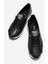 Yumuşak Tabanlı Lastik Bağcıklı Kadın Ayakkabı Siyah Cilt 5