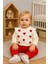 Kız Bebek/çocuk Love Kalp Nakışlı Omuzdan Çıtçıtlı Bebek Takımı 2li Alt Üst Mevsimlik Aylık 3-6-9-12 2
