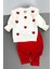 Kız Bebek/çocuk Love Kalp Nakışlı Omuzdan Çıtçıtlı Bebek Takımı 2li Alt Üst Mevsimlik Aylık 3-6-9-12 4