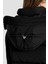 Kadın Eleonor Büzgü Detaylı Kapüşonlu Şişme Mont - Siyah 6