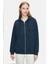 Vıvıana Lacivert Kapüşonlu Baskılı Fermuarlı Standard Fit Kadın Sweatshirt 1