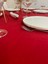 Çeyizlik Piko Sarma Gold Detaylı Dertsiz Masa Örtüsü Simsiz Kırmızı 2