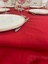 Çeyizlik Piko Sarma Gold Detaylı Dertsiz Masa Örtüsü Simsiz Kırmızı 3