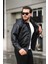Claassics Men Erkek Oversize Suni Deri Oversize Bomber Ceket - 7443 2