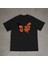 Butterfly Tasarım Baskılı Siyah Oversize T-Shirt 1