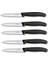 5 Parçalı Sebze Bıçağı Seti Swiss Classic Siyah — 10 cm Tırtıklı Kenarlı — Domates Bıçağı 1