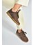 V820104404 Kahverengi Kumaş Spor Ayakkabı Sneakers 1