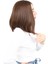Fiber Sentetik Peruk Perçemsiz Kısa Düz - Kahve Karamel 2