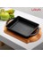Pişirme Kabı Lv Eco P Tv 1215 K4 Dikdörtgen Schale ve Holzplatter, Ölçüler 12 x 15 Cm, Dökme Demir, Siyah 2