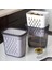 1045 2 Li Süzgeçli Turşuluk Zeytinlik Çok Amaçlı Dikdörtgen Saklama Kabı Seti - 2 Lt Füme 1