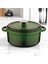 Iron 24 cm Demir Döküm Derin Tencere Yeşil 1