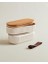 Coco Magou 2&apos;li Ahşap Kapaklı Saklama Kabı, 500 Ml, Soft Ekru 2