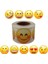 Etiketler , Hazır Al Hızlı Al Emoji Etiketi 9 Farklı Emoji Surat 50MM Çap Ruloda 500 Adet Kendinden Yapışkanlı Rulo Etiket, Pp Opak, Gülen Surat Stickerları 2
