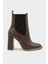 Leto Acı Kahve Deri Lastikli Topuklu Bot 1