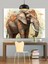Afrikalı Fil Portresi Dekoratif Kanvas - Mdf Ahşap Tablo 3