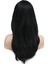 Katlı Kesim Perçemli Düz Fiber Sentetik Orta Boy Peruk - Siyah 5